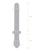 Glas 9.25" Classic Smooth Dual Ended Dildo - Clear