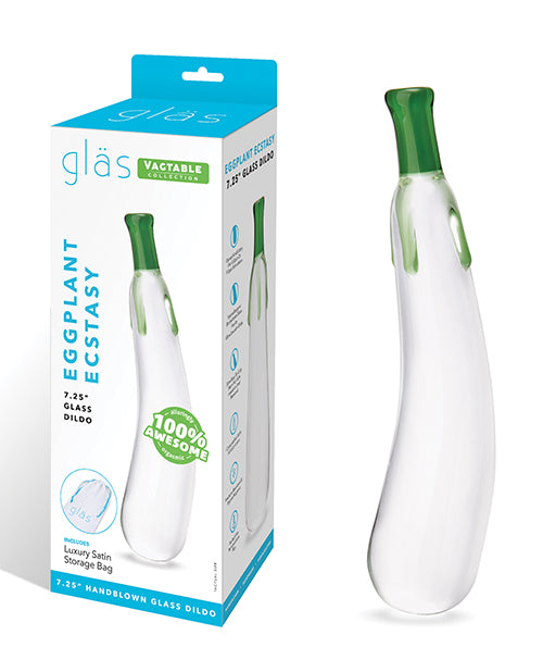 Glas 7.25' Dildo Eggplant Ecstasy