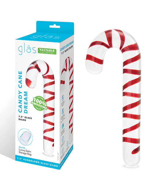Glas 7.5" Dildo Candy Cane Dream