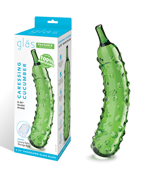 Glas 8.25' Dildo Caressing Cucumber