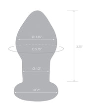 Glas 3.5" Rechargeable Vibrating Butt Plug - Blue