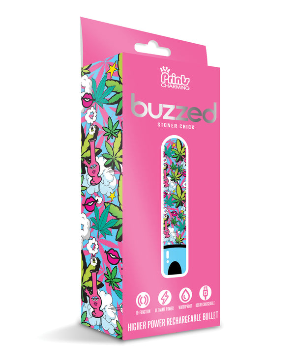 Buzzed 3.5' Rechargeable Bullet - Stoner Chick Blue