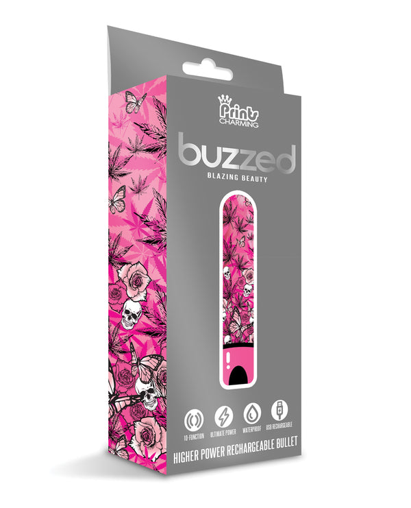 Buzzed 3.5' Rechargeable Bullet - Blazing Beauty Pink