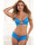 Laced Open Front Bustier & Boyshort Panty 2 pc Set - Blue O/S