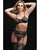 Lace Up Bra w/Heart Detail, Garter Belt & Thong Black O/S