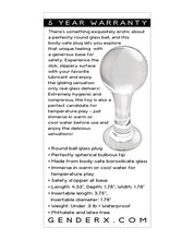 Gender X The Baller Glass Plug - Clear