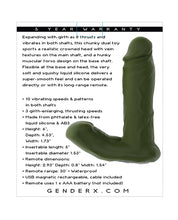 Gender X The Hunk Dual Anal Vibrator w/Remote Control - Green