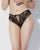 Bella Lace Up Tanga Panty w/Jewel Detail - Black MD