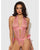 Kiki Lace & Satin Drop Off Teddy - Rose SM
