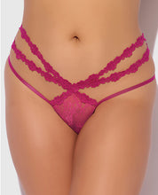 Yvone Lace Strappy Backless Tanga Panty - Pink SM