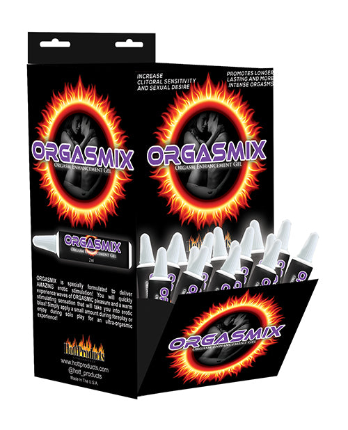 Orgasmix Orgasm Enhancement Gel 2 ml Tubes Wall Mount Display - Display of 144