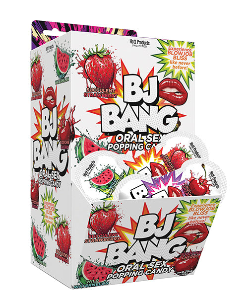 BJ Bang Oral Sex Popping Candy Display - 3 Assorted Flavors,  Display of 72 pcs