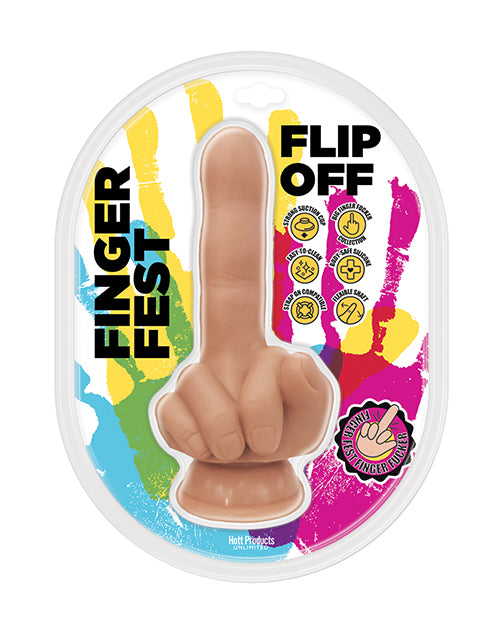 Finger Fest Flip Off Dildo - Flesh