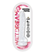 Wet Dreams Crystal Pistol 6' Suction Cup Dildo - Clear