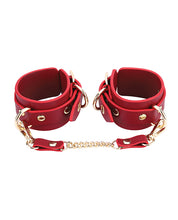 Kinky Play Box Federico Luxurious Leather Restraint Kit - Red