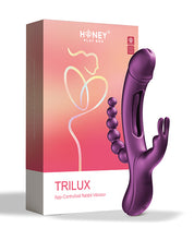 Trilux Kinky Finger Rabbit Vibrator w/Anal Beads - Purple