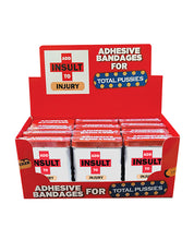 Add Insult to Injury Bandages w/Assorted Sayings - Box of 25 Display of 12