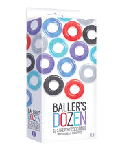 The 9's Baller's Dozen Original 12 pc Cockring Set - Asst. Colors
