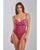 Quinn Cross Dyed Galloon Lace & Mesh Teddy Wine SM