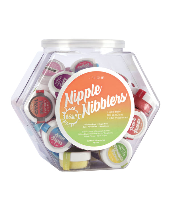 Jelique Nipple Nibbler Sour Balm Fishbowl - Asst. Display of  36 Flavors