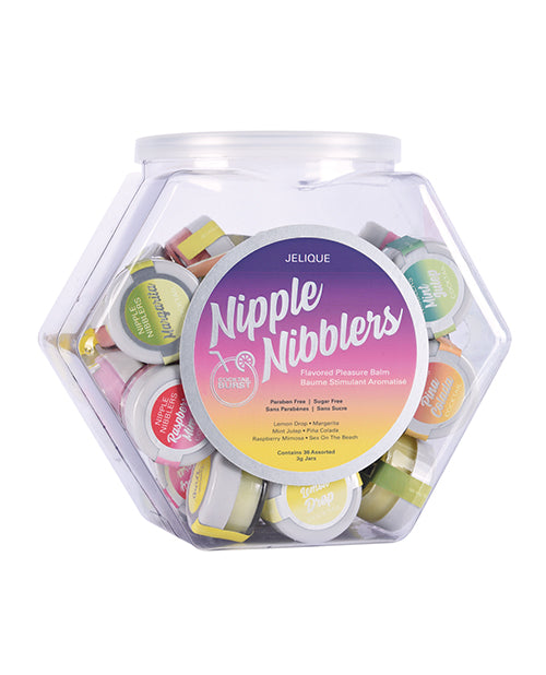 Jelique Cocktail Nipple Nibblers Fishbowl - Asst. Display of  36 Flavors