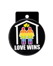 3' Button Female - Love Wins