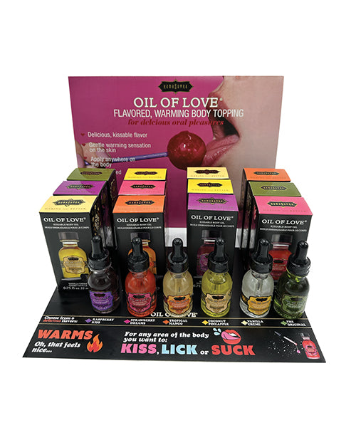 Kama Sutra Oil of Love Display w/Testers & Easel - Display of 12