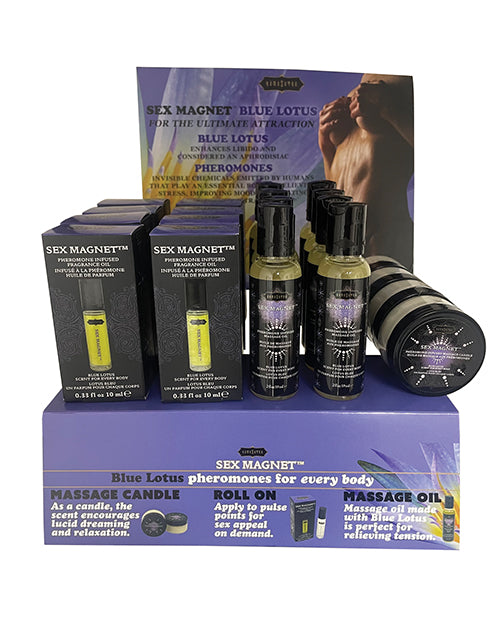 Kama Sutra Sex Magnet Blue Lotus Pheromone Prepack w/Easel- Display of 20