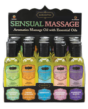 Kama Sutra Aromatics Massage Oil Display - 2 oz Asst. Scents Display of 15