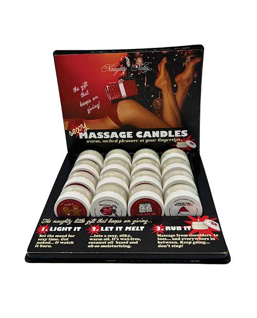 Kama Sutra Holiday Massage Candles Prepack Display Tray