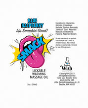 Smack Warming Massage Oil - 2 oz Blue Raspberry