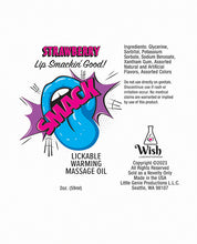 Smack Warming Massage Oil - 2 oz Strawberry