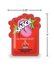 Smack Lickable Warming Massage Oil - Cherry 3 ml pouch - 36 pc Display