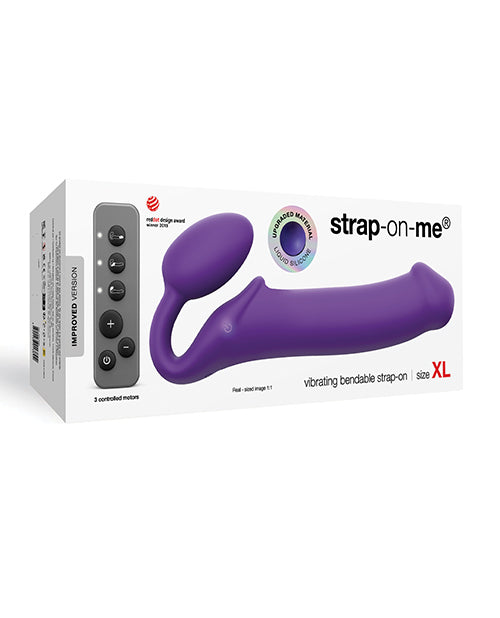 Strap On Me Vibrating Bendable Strapless Strap On Xlarge - Purple