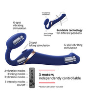 Strap On Me Multi Orgasm Bendable Strapless Strap On Small - Night Blue