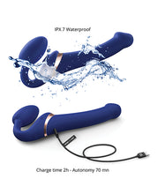 Strap On Me Multi Orgasm Bendable Strapless Strap On Small - Night Blue