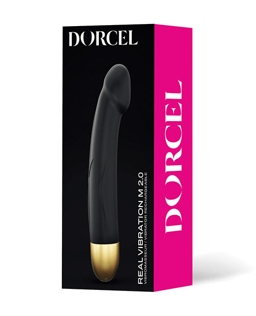 Dorcel Real Vibration M 8.6' Rechargeable Vibrator 2.0 - Black/Gold