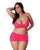 Get It Girl Lace Bra w/Skirt & Thong - Pink QN