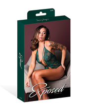 Evermore Lace Plunge Teddy - Emerald S/M