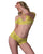Daffodil Dreams Lace Halter Bralette w/Bardot Sleeves & Boy Short - Yellow L/XL
