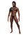 Aquarius PU Leather Chest Harness w/Half Sleeve Black O/S