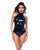 High Neck Halter Wet Look Bodysuit - Black XL