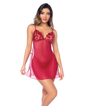 Luxe Babydoll w/Adjustable Straps & G-String - Red S/M