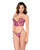 Mesh Bustier & G-String w/Adjustable Sides 2 pc Set - Pink S/M