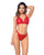 Lacy Halter Top w/Panty 2 pc Set - Red S/M