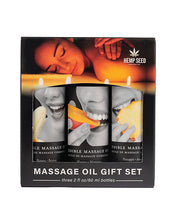 Earthly Body Edible Massage Oil Gift Set - 2 oz Banana, Mango & Pineapple