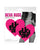 Neva Nude Fuck Off Glitter Blacklight Reactive Heart Pasties - Pink/Black O/S