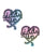 Neva Nude Giddy Up Heart Reflective Pasties - Rainbow O/S