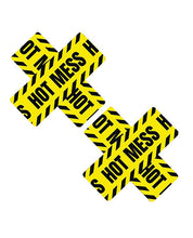 Neva Nude Blacklight Hot Mess X Pasties - Black/Yellow O/S