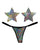 Neva Nude Naughty Knix Mirrored Mayhem Holographic G-String & Pasties - Black O/S